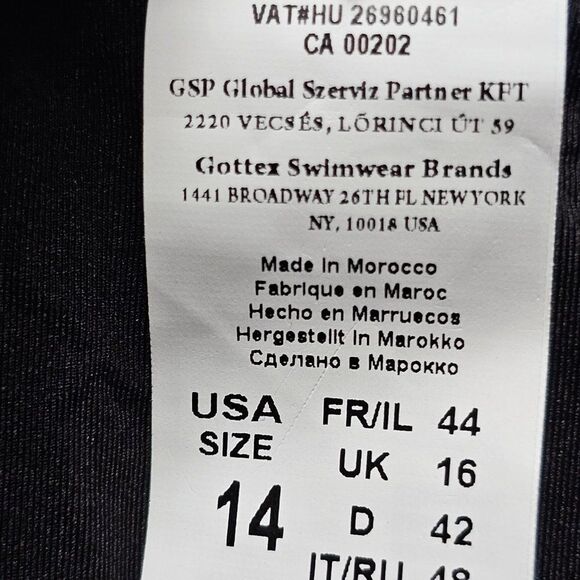 Gottex Profile By Gottex Navy Blue Tutti Frutti Mid Rise Tankini Bottom Size 14 - Picture 8 of 14